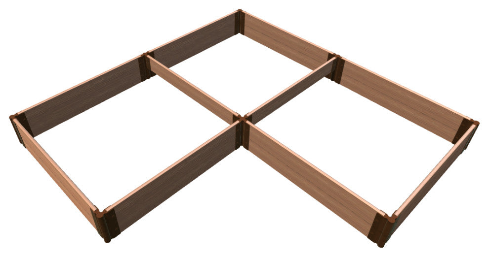 Classic Sienna 'Arrowhead' - 8' X 8' X 11" Raised Garden Bed - 1" Profile