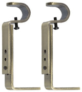 Adjustable Bracket for 1/2"-5/8" Rod, Antique Brass, Set of 2