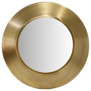 Sphere Iron Frame Mirror, Gold, 24" W x 2" D x 24" H