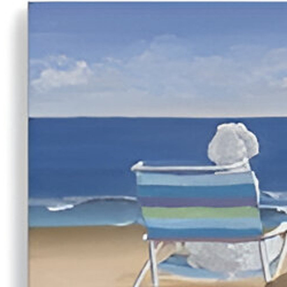 Dogs Perfect Beach Day Unframed Canvas Wall Art