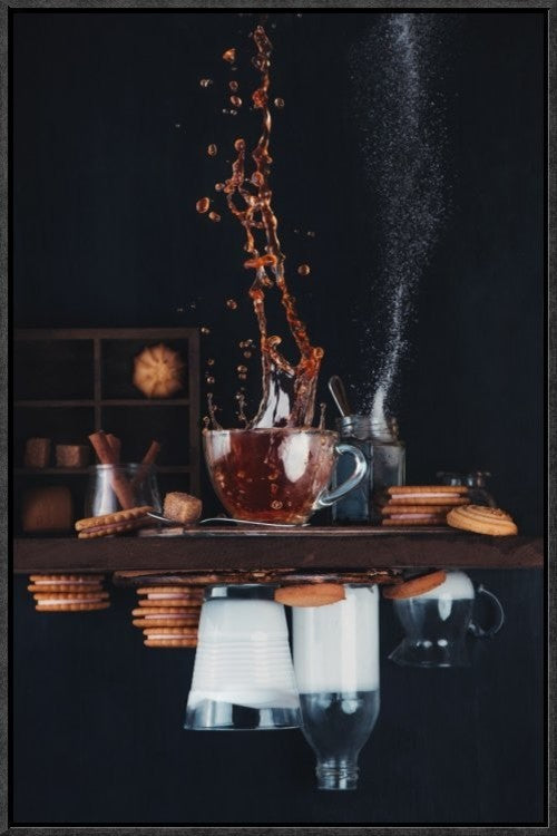"Upside And Down Again (with Coffee)"  by Dina Belenko, 17x25"