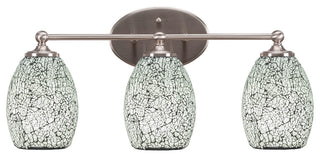 Capri 3-Light Bath Bar, Brushed Nickel/Black Fusion