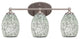 Capri 3-Light Bath Bar, Brushed Nickel/Black Fusion