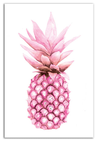 Watercolor Pink Pineapple 20x30 Canvas Wall Art