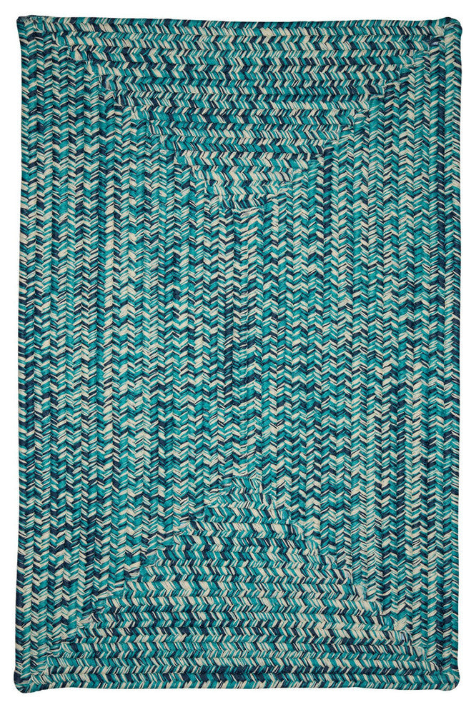 Catalina CA99 Blue Lagoon Indoor/Outdoor Area Rug, Rectangular 2'x8'