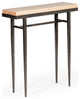 Wick 30" Console Table, Dark Smoke Finish, Maple Natural Accents