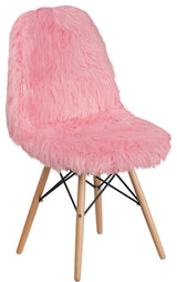 Shaggy Dog Light Pink Accent Chair