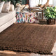 Nuloom Hand Woven Maui Chunky Loop Rug, Chocolate 5'x7'6"