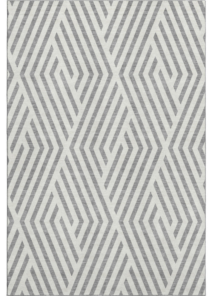 Premium Machine Washable Mayfield AMF550 Gray 5' x 7'6" Rug