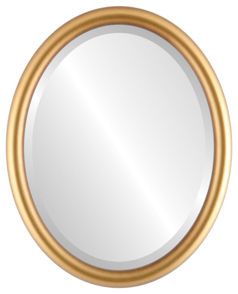Pasadena Framed Oval Mirror, Desert Gold, 17"x21"