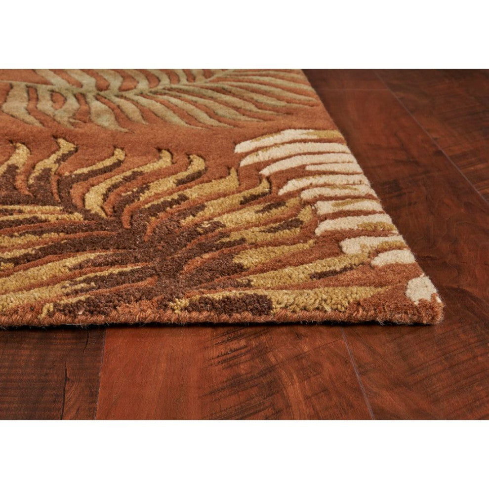 KAS Havana 2623 Rust Fern View Area Rug, 2'3"x8' Runner