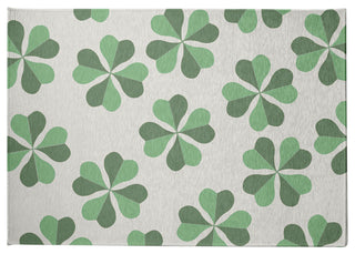Lucky Patch St. Patrick's Day Chenille Rug, Laurel Tree Green, 8'x10'
