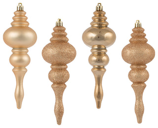 Vickerman 7" Finial 4 Finish Asst 8/Bx, Cafe Latte, 7"