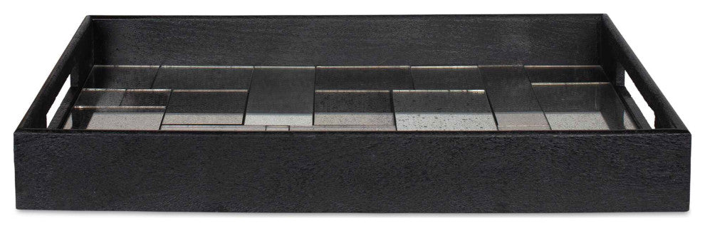 Uttermost Modern Mosaic Antique Mirrored Tray