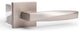 Modern Heavy Duty Designer Interior Door Lever - Convex Collection, Satin Nickel, Double Dummy