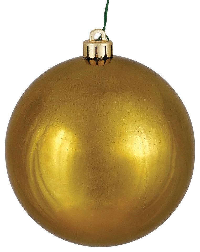 Vickerman N592514DSV 10" Olive Shiny Ball Ornament