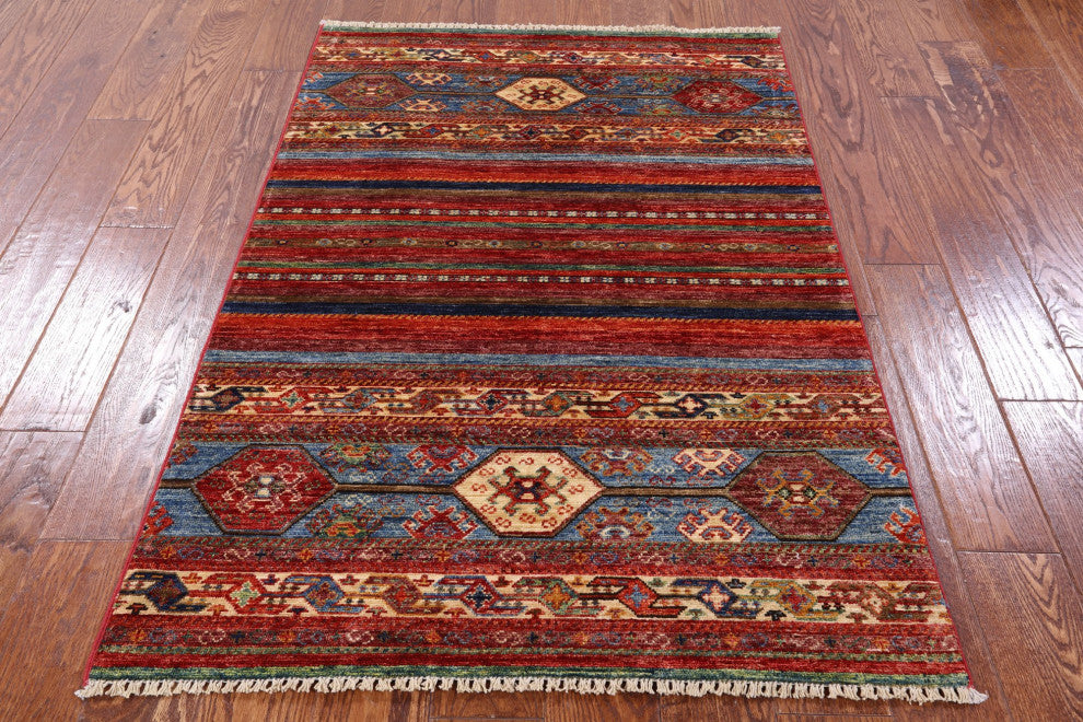 3' 3" X 4' 9" Khorjin Super Kazak Hand-Knotted Rug Q5413