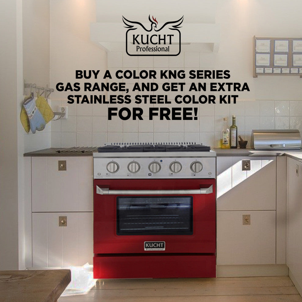 KUCHT Pro-Style 30" 4.2 cu. ft. Range, Green, Natural Gas