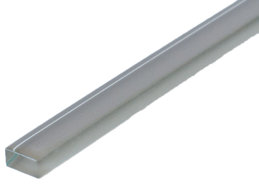 0.63"x8" Crystal Glass Liner, Gravel, Set of 10
