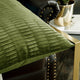 Pleated Velvet Pillow Cover 4 Piece Set, Avocado, 20" X 20"