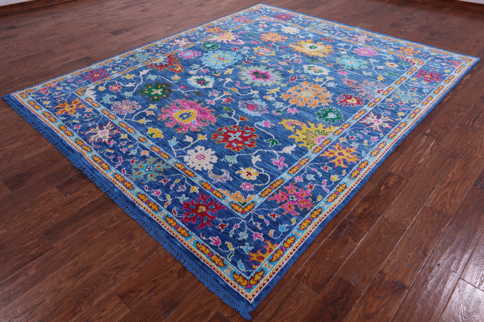 Turkish Oushak Handmade Wool Rug 8' 0" X 9' 10" - Q15579