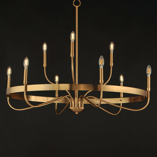 Maxim 14499 Frankie 9 Light 40"W Taper Candle Style Chandelier - Heritage