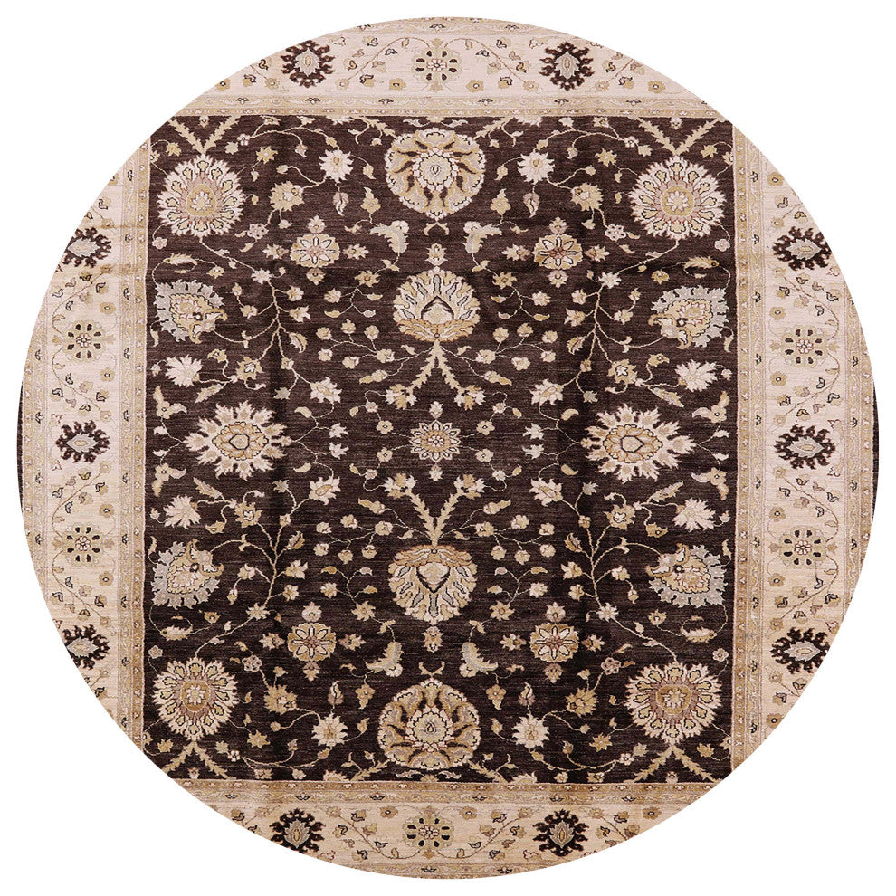 Ahgly Company Indoor Round Mid-Century Modern Area Rugs, 4' Round