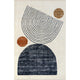 Nuloom Bevin Abstract Sky Fringe Area Rug, Beige 6'7"x10'2"