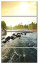 Beautiful Tropical River with Clean Water, Canvas Art Print, 28"x48", 4 Panels