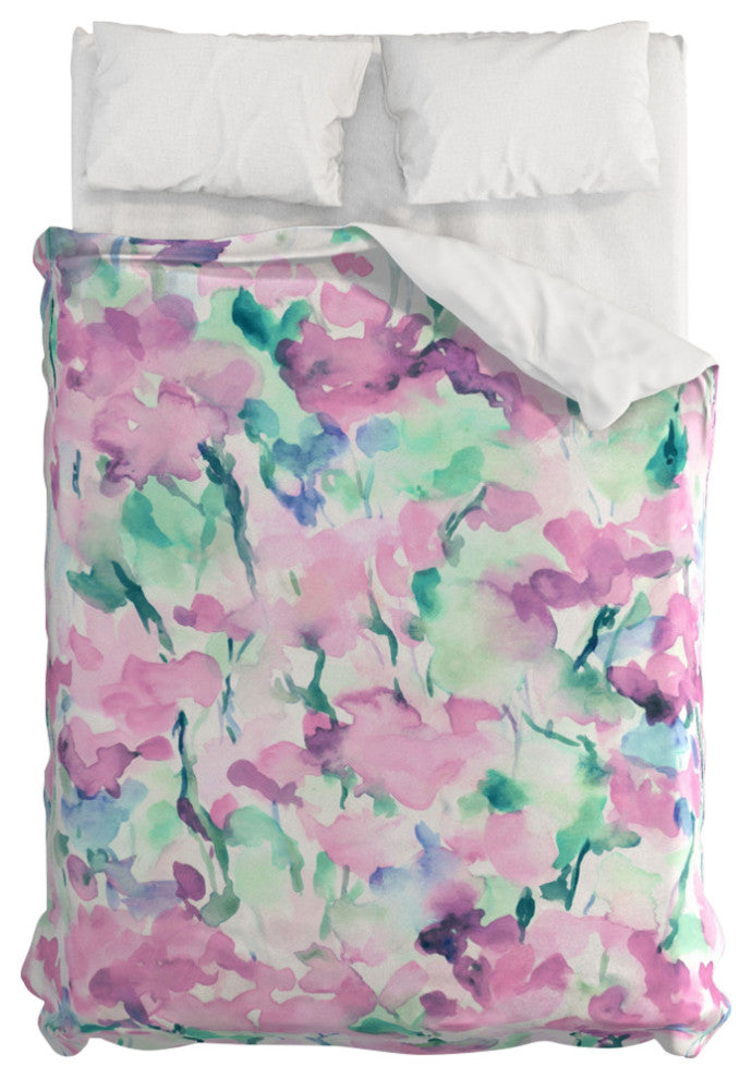 Deny Designs Jacqueline Maldonado Divine Feminine Pink Duvet Cover, Queen