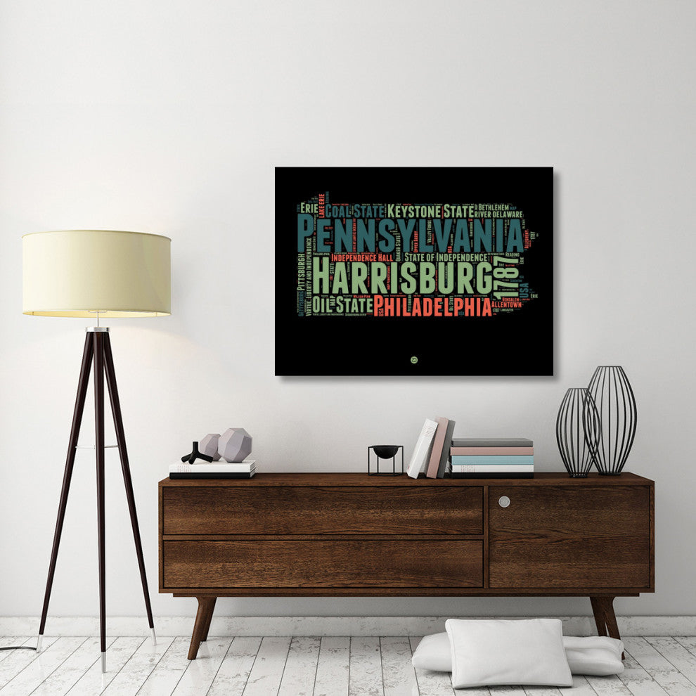"Pennsylvania Word Cloud 1" Fine Art Print