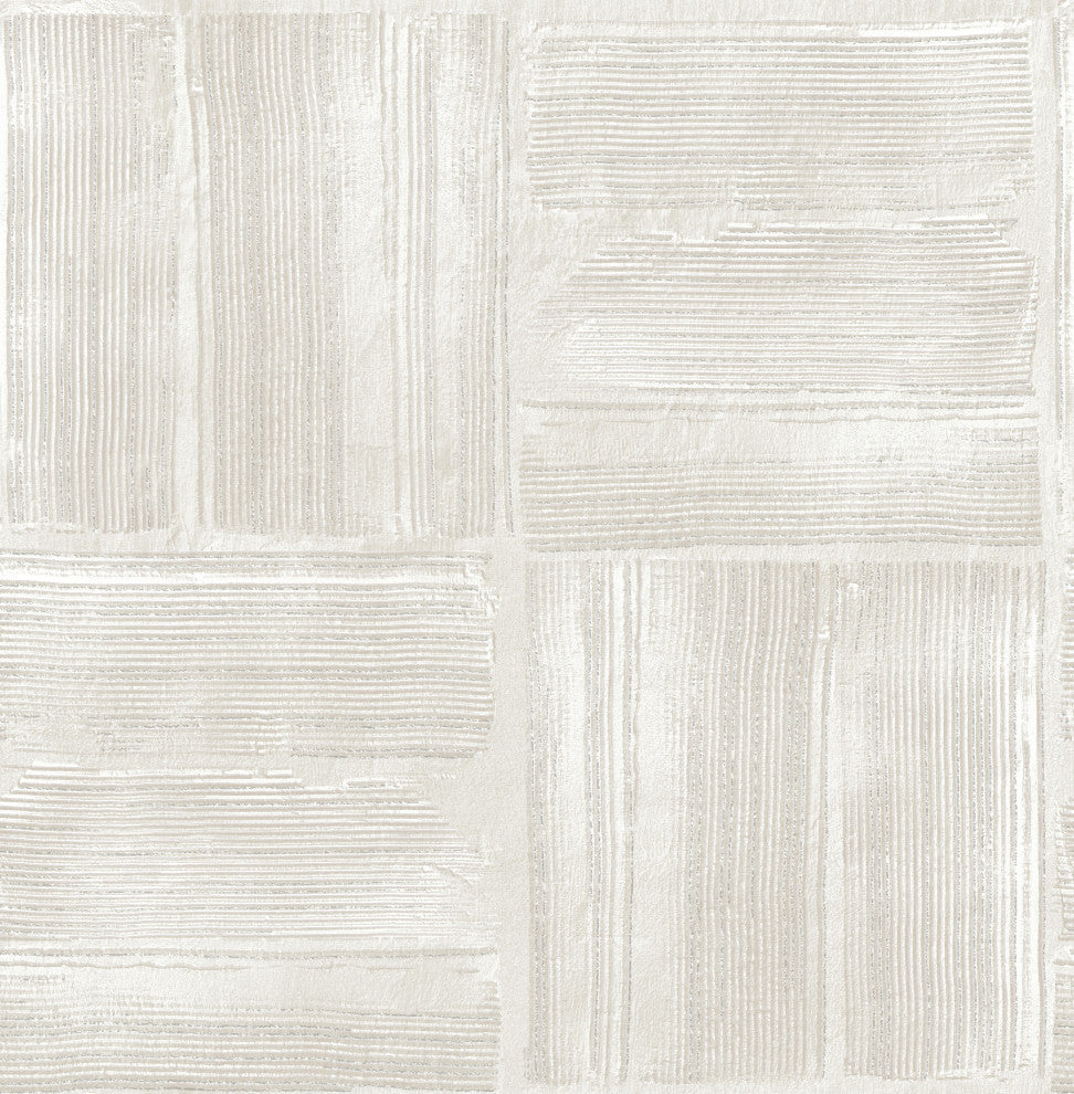 Beige Dimensional Square Plaster Peel and Stick Wallpaper