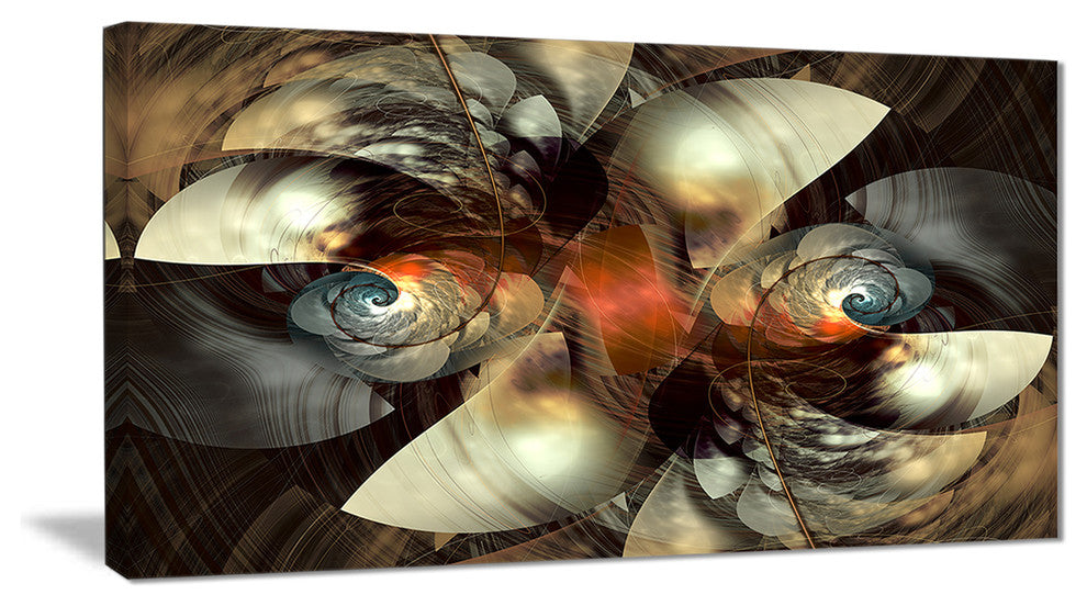 "Brown Fractal Artwork" Abstract Digital Art Canvas Print