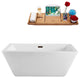 60" Streamline N320ORB Soaking Freestanding Tub and Tray With Internal Drain