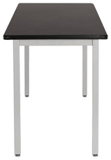 NPS Steel Fixed Height Science Lab Table, 24 X 48 X 30, HPL Top, Grey
