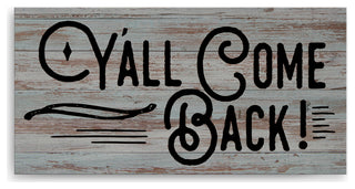 Y'all Come Back' Farmhouse Wrapped Canvas Textual Wall Art