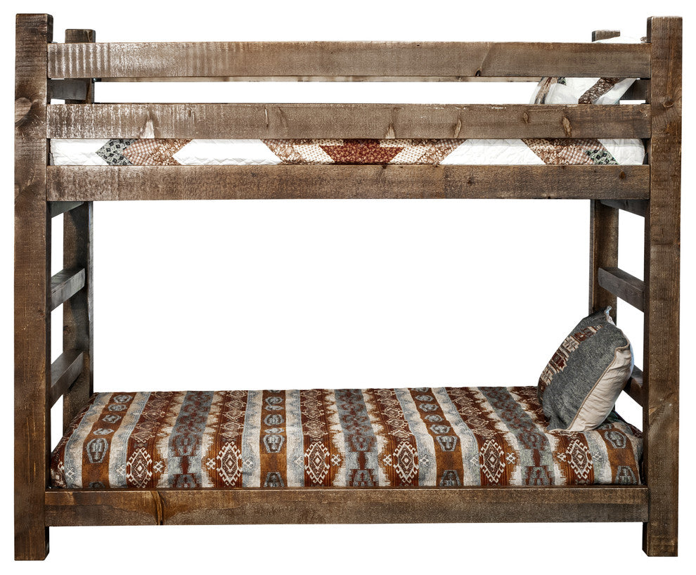 Homestead Collection Twin Over Twin Bunk Bed, Stain and Clear Lacquer Finish