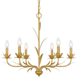 Quoizel MAA5027 Maria 6 Light 28\"W Taper Candle Style Chandelier - Gold Leaf