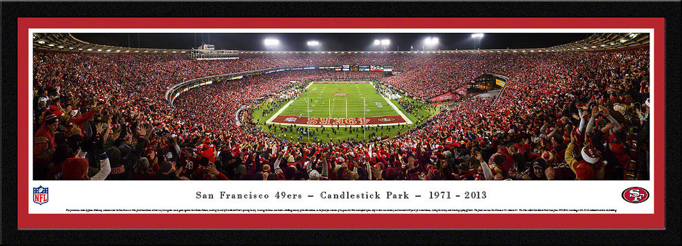 San Francisco 49ers Panoramic, Candlestick Park Panoramic, Select Frame