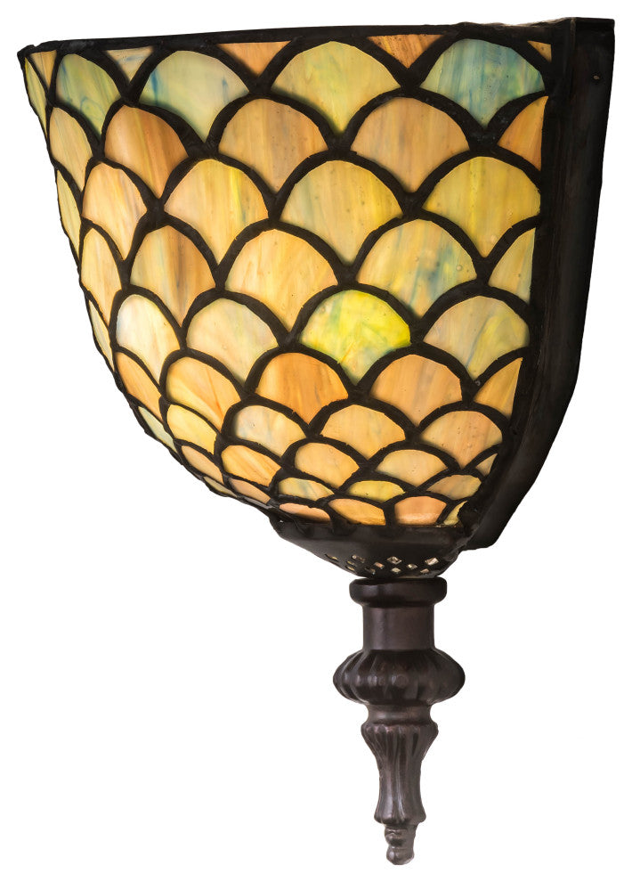 8W Tiffany Fishscale Wall Sconce