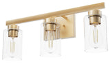 Hartland Alturas Gold With Seeded Glass 3 Light Vanity Wall