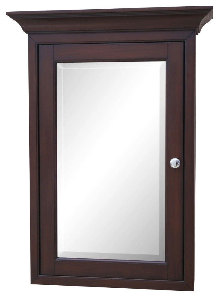 Newport Wall-Mounted Medicine Cabinet, Chocolate