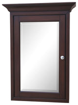 Newport Wall-Mounted Medicine Cabinet, Chocolate