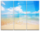 "Large Clouds Over Calm Beach" Photo Metal Wall Art, 3 Panels, 36"x28"