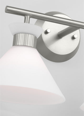 Belcarra 2 Light Bath, Brushed Steel