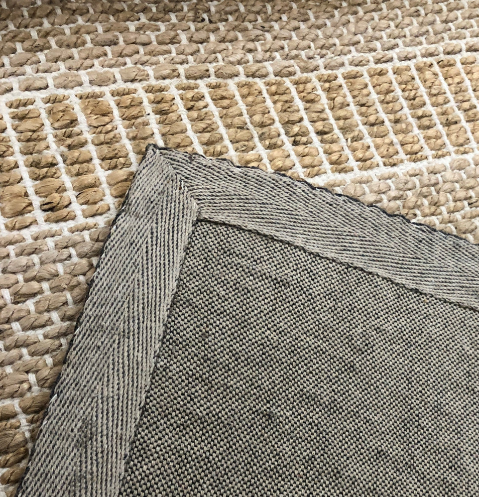 5" x 7" Tan Geometric Striped Area Rug
