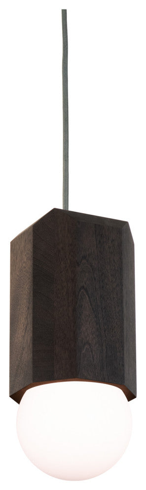 Bimar 1-Light Pendant, Dark Stained Walnut, Led