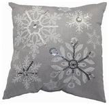 Glistening Snow Christmas Pillow, 14"x14"