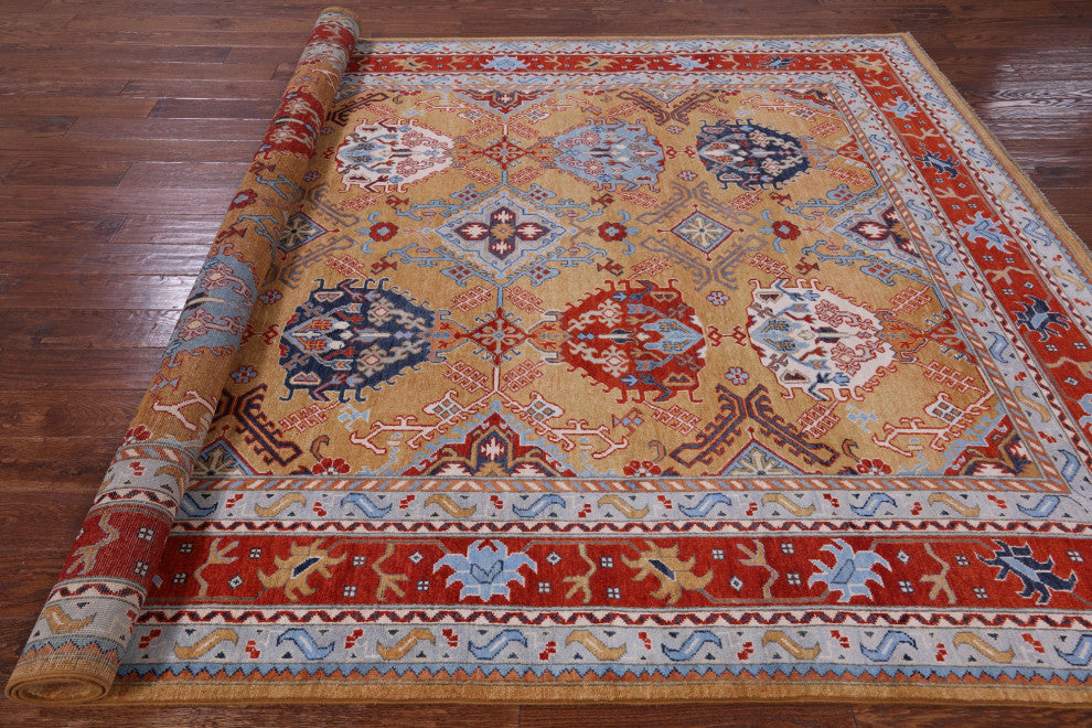 Super Kazak Handmade Wool Rug 8' 0" X 10' 0" Q9501