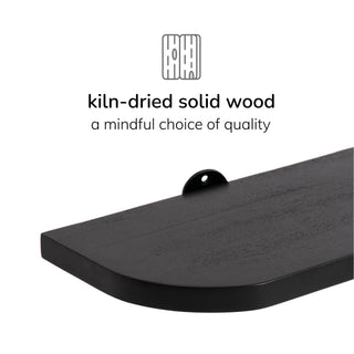Dale Set of 4 Wall Mounted Shelves, Black